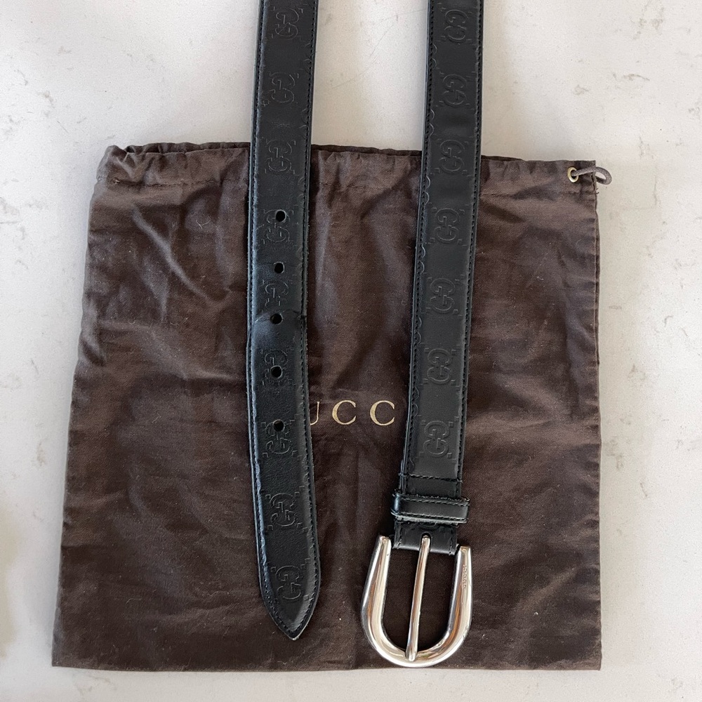 Gucci GG detail Signature Belt Size 90
